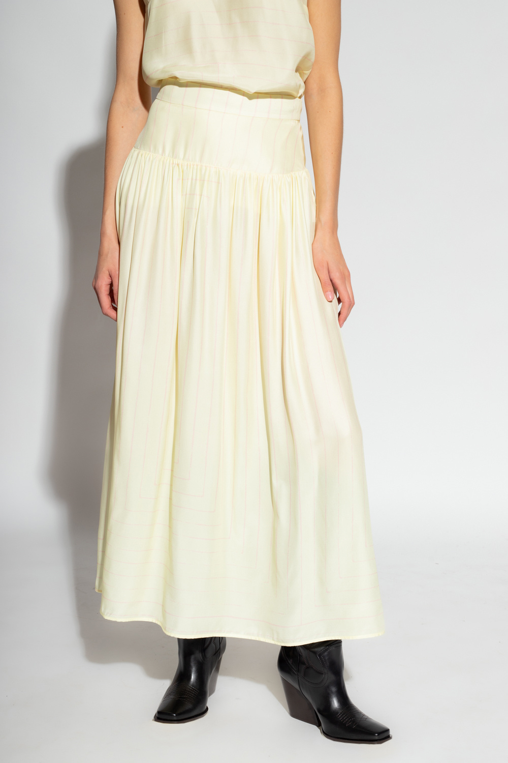 スカート Stella McCartney SKIRT (6300753CU351 4101) Yellow Silk skirt Stella McCartney - SchaferandweinerShops